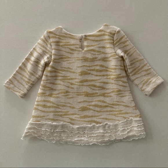 Bonnie Baby Girl 3-6 Months Butterfly Gold Sparkle Top Pants Set Outfit - Picture 4 of 6